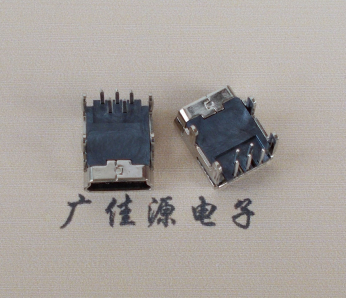 河北Mini usb 5p接口,迷你B型母座,四脚DIP插板,连接器