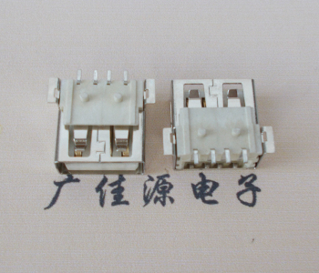 河北USB AF方形脚 贴片母座 1.0/1.2柱子直边接口