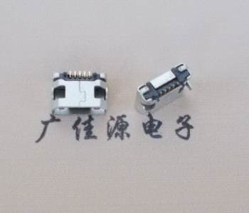 河北迈克小型 USB连接器 平口5p插座 有柱带焊盘