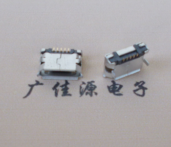 河北Micro USB卷口 B型(无柱）插板脚间距6.4普通端子