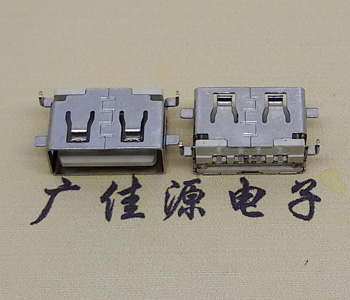 河北USB母座 前贴后插 沉版1.1/1.9总长8.5mm大电流