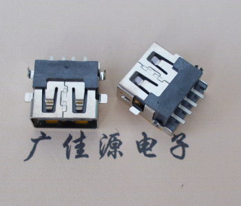 河北 USB母座 贴片沉板3.5/4.9 直口/卷口铜壳/铁壳