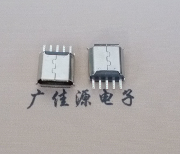 河北Micro USB接口 母座B型5p引脚焊线无后背