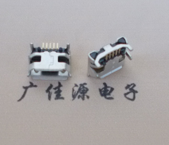 河北Micro USB母座牛角间距7.2x6.6mm加长端子定位柱