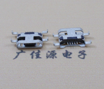 河北MICRO USB 5PIN接口 沉板1.6MM 四脚插板无导位