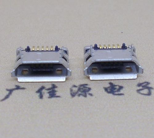 河北高品质Micro USB 5P B型口母座,5.9间距前插/后贴端SMT