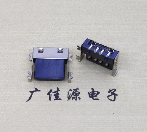 河北薄胶芯母座 USB2.0卧式贴板A母10.0短体尺寸